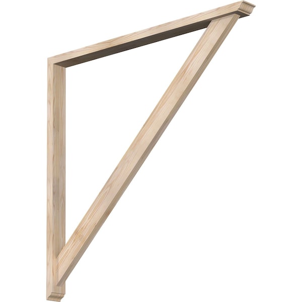 Ekena Millwork Traditional Traditional Smooth Bracket w/ Offset Brace, Douglas Fir, 3 1/2"W x 46"D x 46"H BKT0402X46X46TRA01SDF - main
